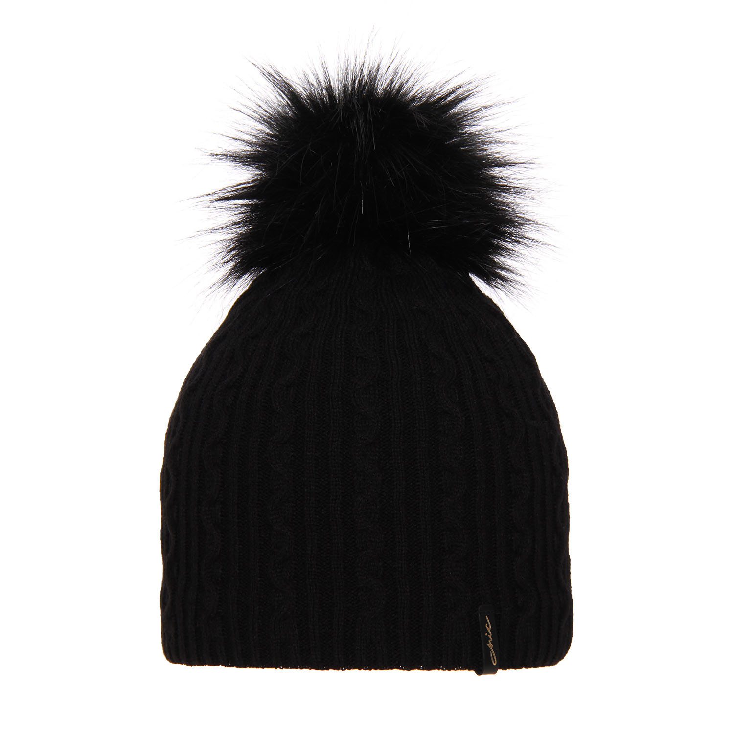 Dam vintermössa, svart, med pompom, Xena