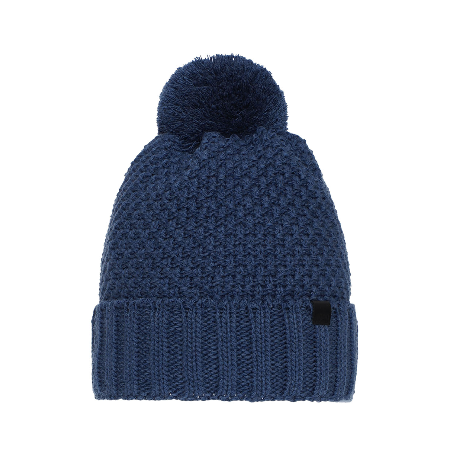 Pojke vintermössa, blå, med pompom, Polins