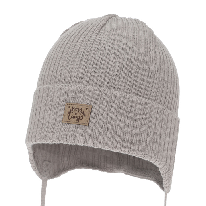 Pojke höst/vår mössa, beige, med knytband, med bomull, Fenris