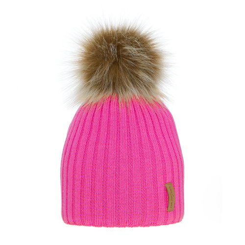 Flicka vintermössa, rosa, med pompom, Werbena