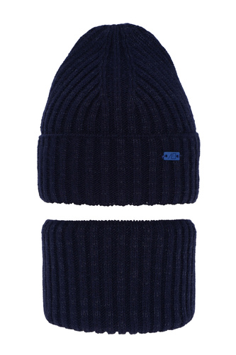 Pojke vinter set: mössa och tubhalsduk, blå, Zeno