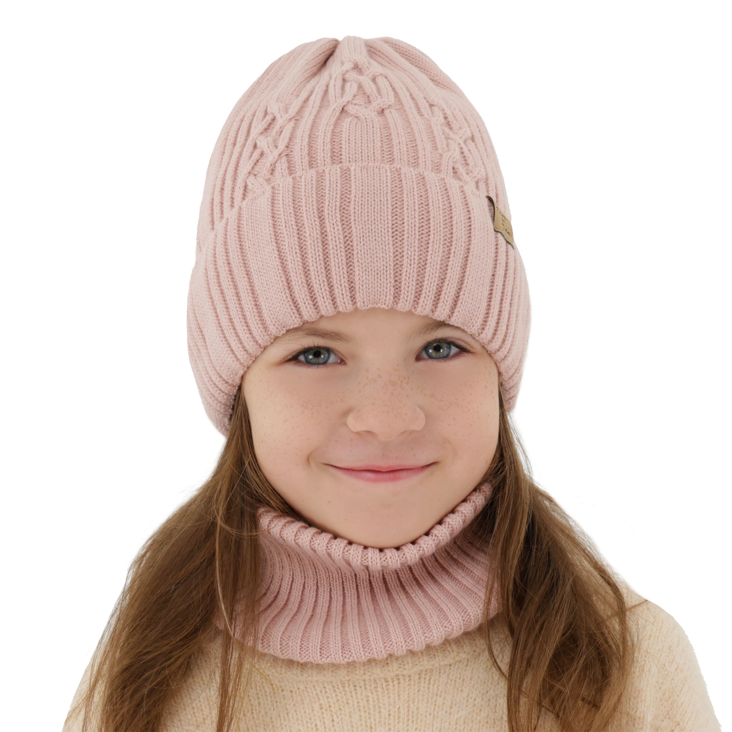 Flicka vinter set: mössa och tubhalsduk, lila, Rema