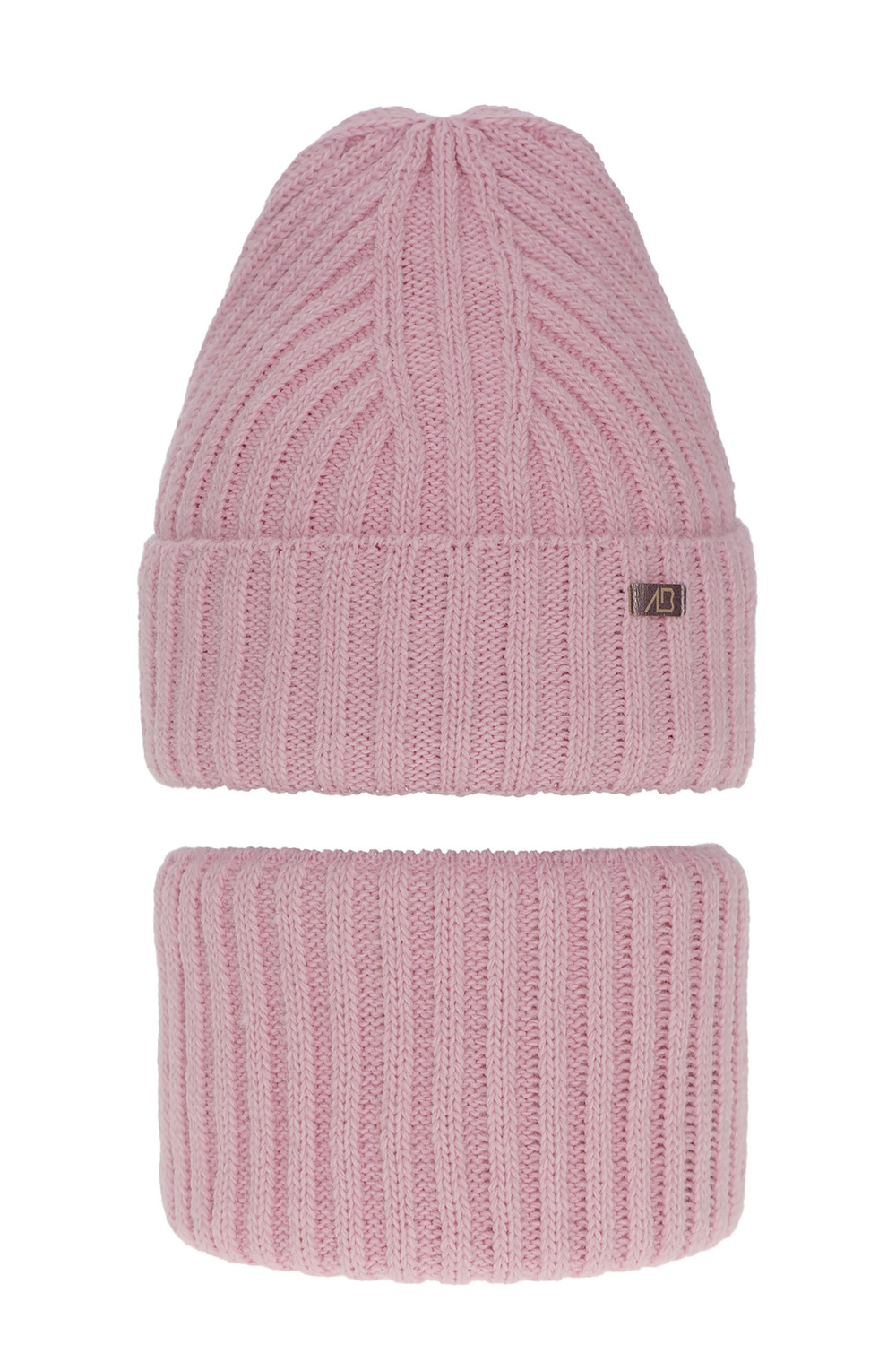 Flicka vinter set: mössa och halsduk, rosa, Valentine