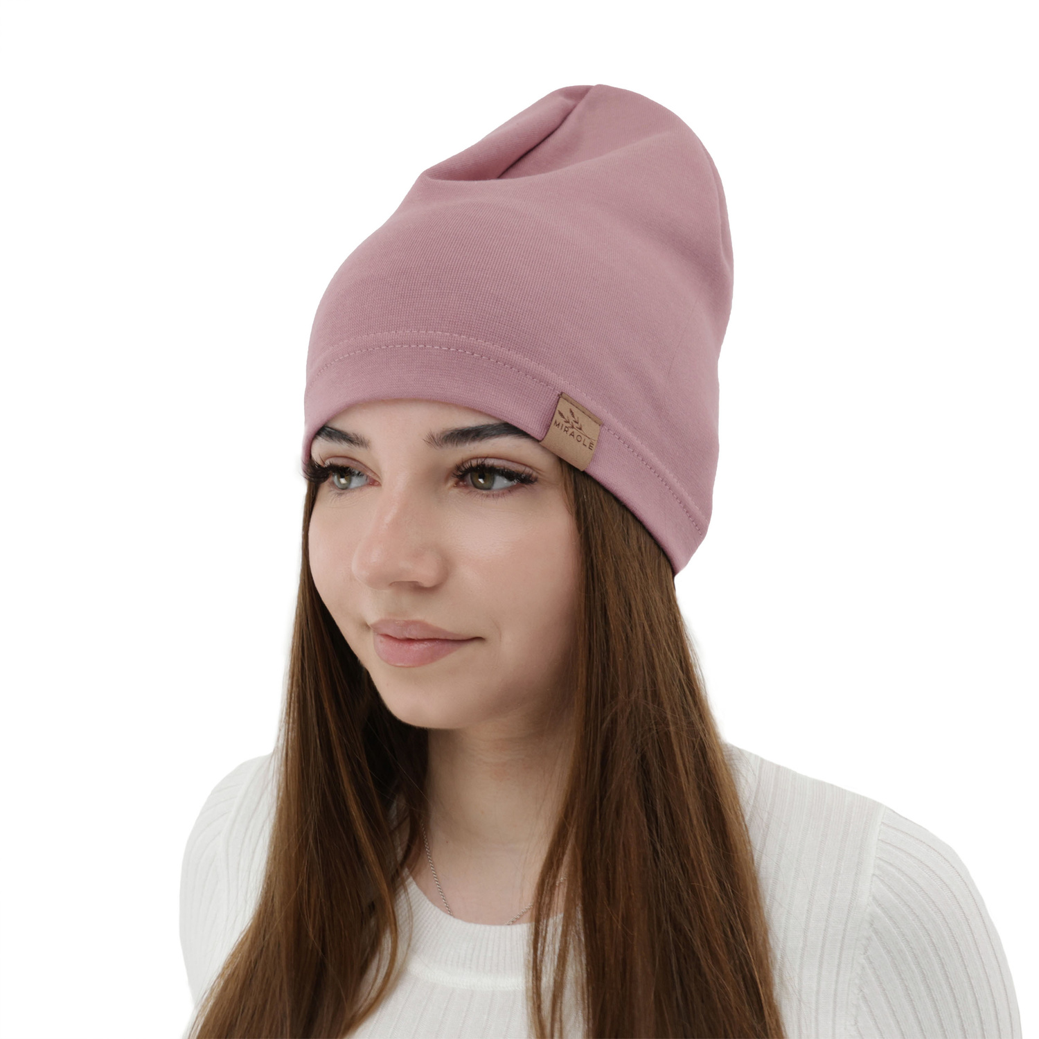 Dam höst/vår mössa, rosa, fodrad med bomull, Brema