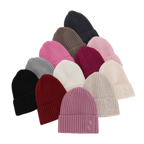 Dam vintermössa, grå, 100% Merino Ull, Ariga