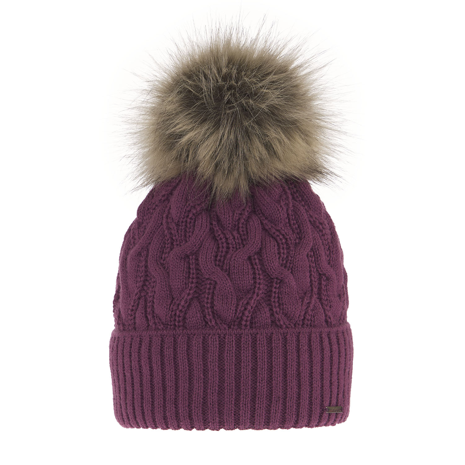 Dam vintermössa, lila, med pompom, Deva