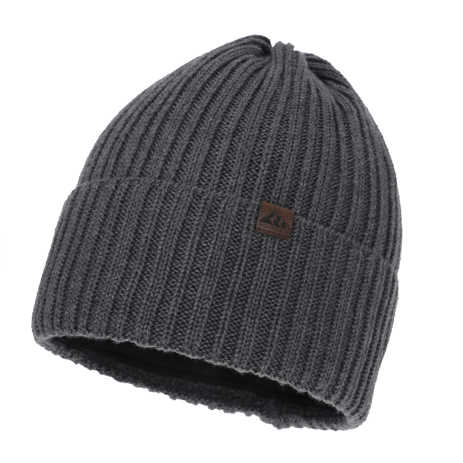 Herr vintermössa, grå, med merinull, Huno