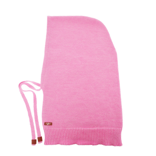 Dam vinter balaclava, rosa, med merinull, Elizabeth