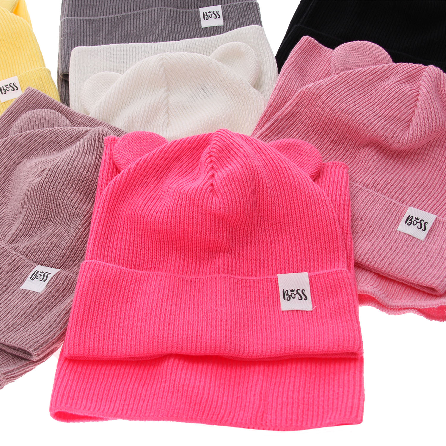 Flicka höst/vår set: mössa och tubhalsduk, rosa, med bomull, Kajra