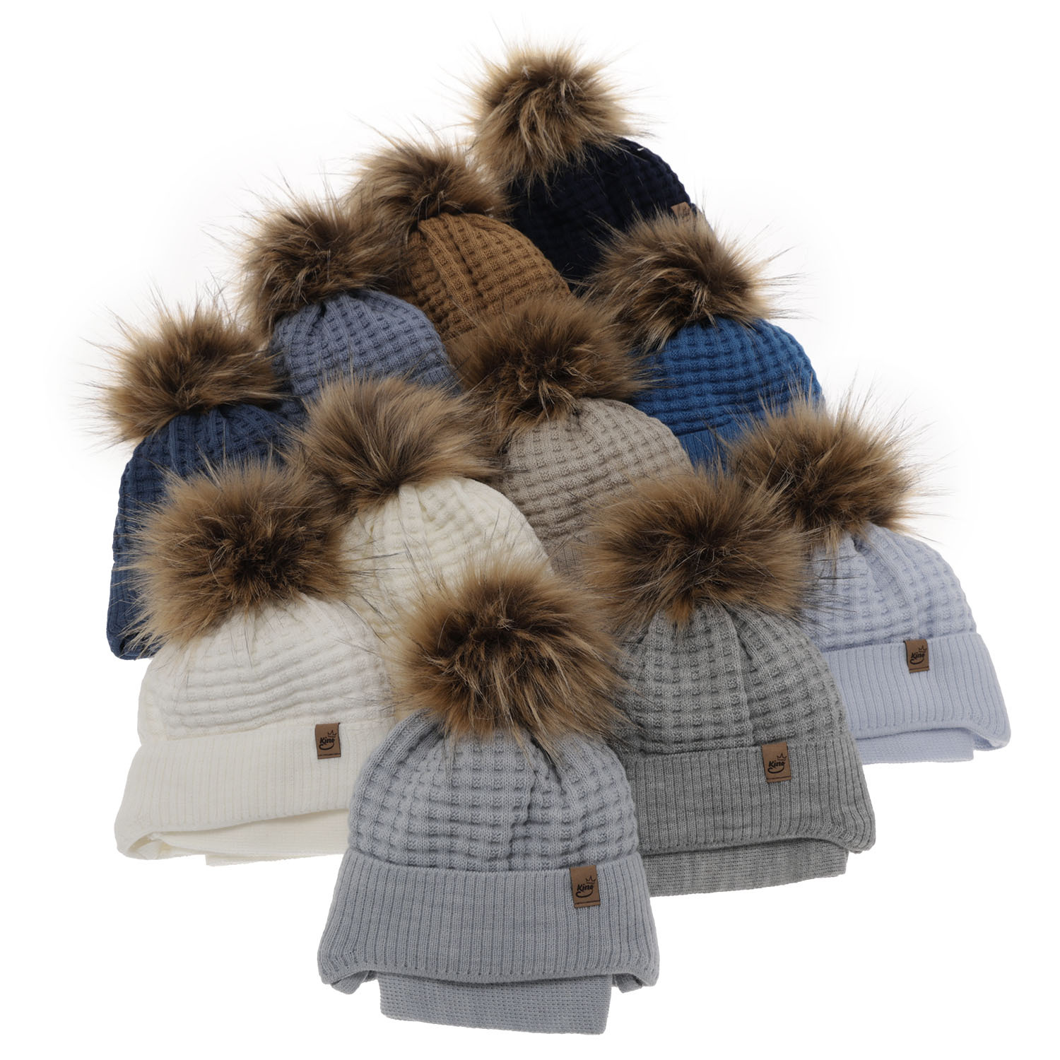 Pojke vinter set: mössa och halsduk, beige, Salem