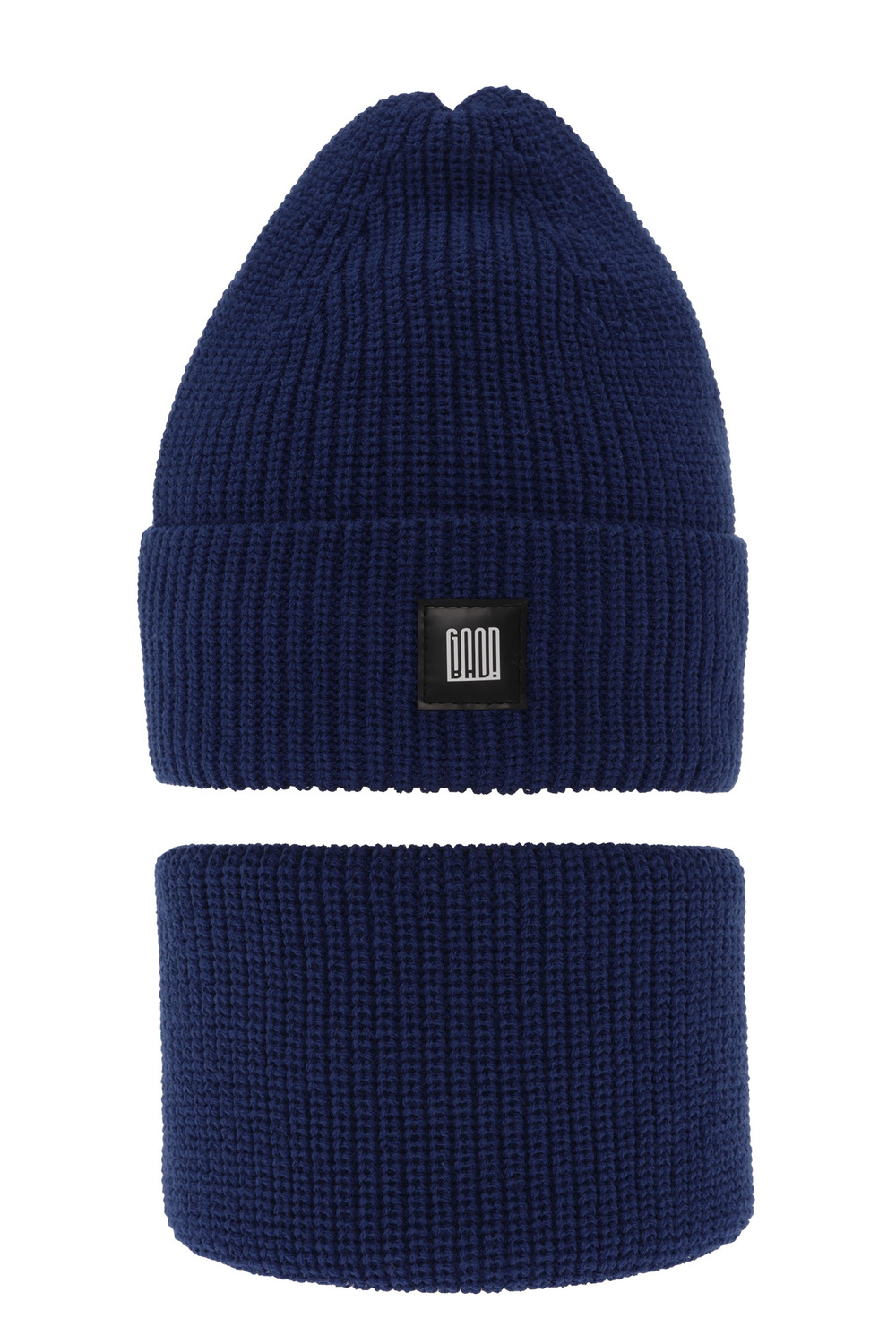 Pojke vinter set: mössa och tubhalsduk, mörkblå, Amadeo