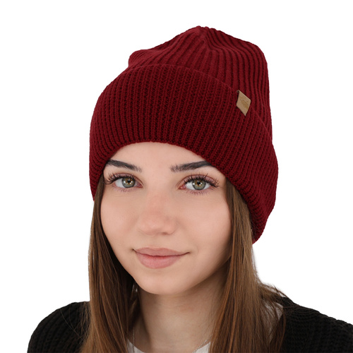 Dam vintermössa, rosa, 100% Merino Ull, Isla