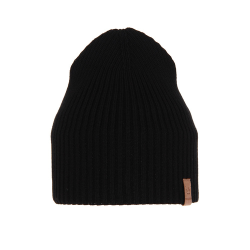 Flicka höst/vår mössa, svart, med bomull, Silana