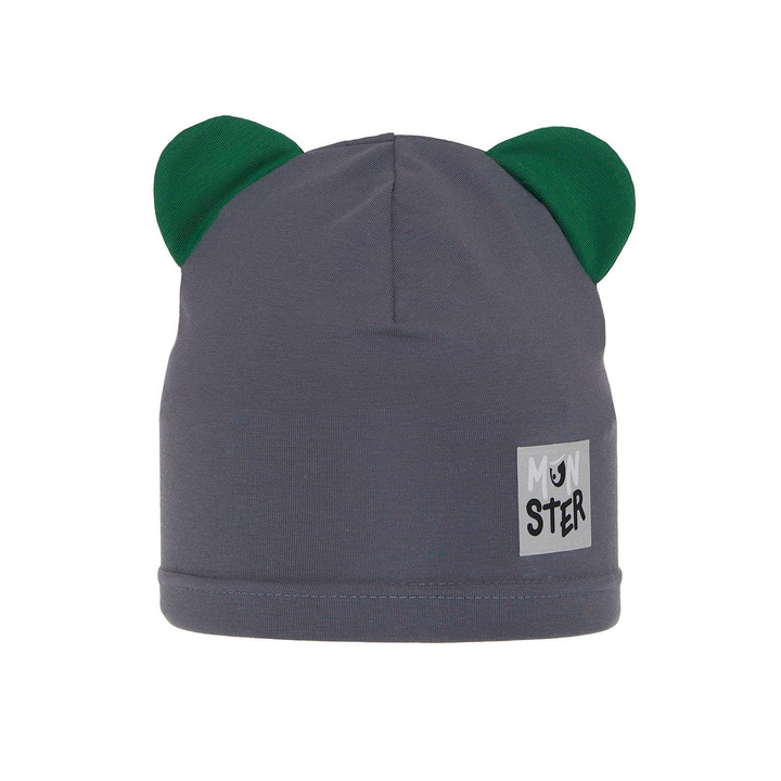 Pojke höst/vår mössa, grå, i bomull, Jugo