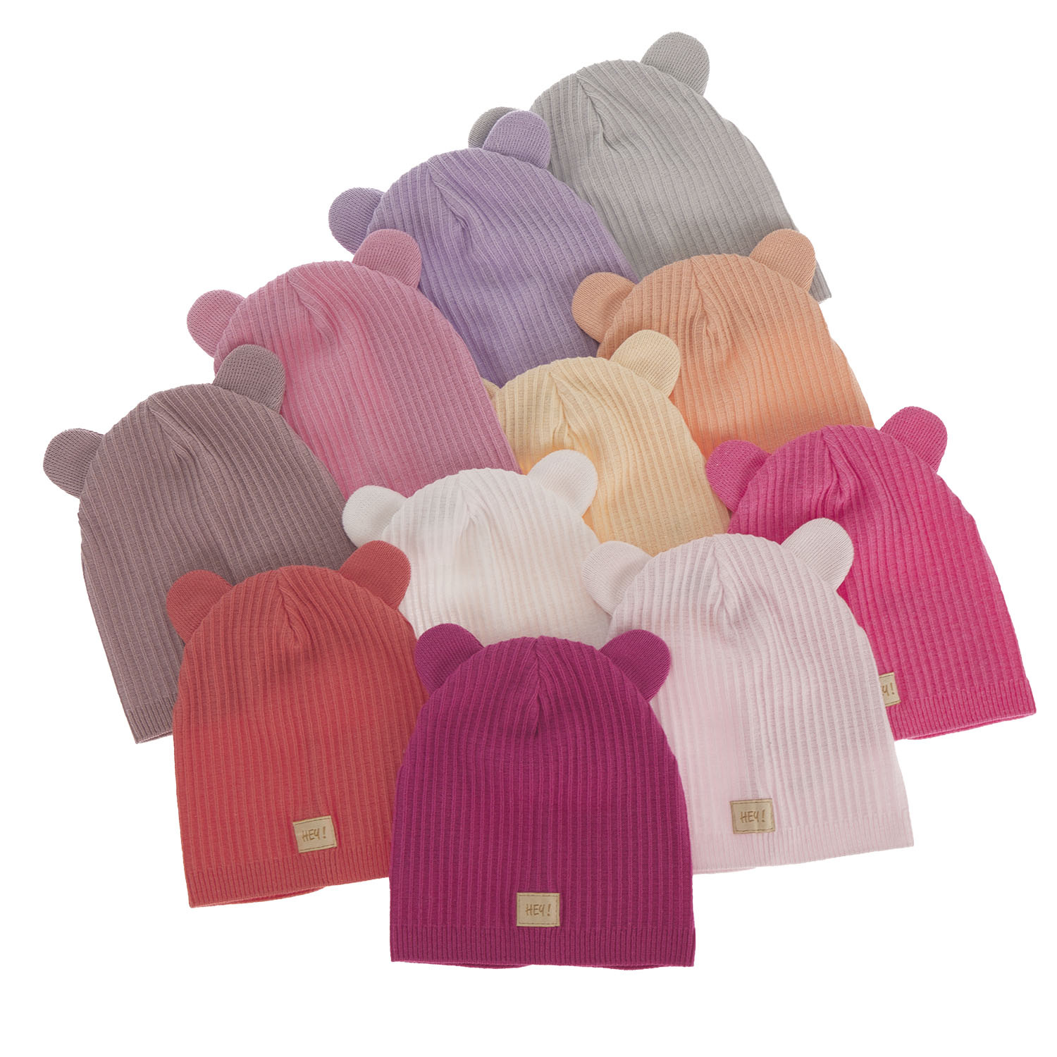 Flicka höst/vår mössa, grå, med bomull, Clarisa