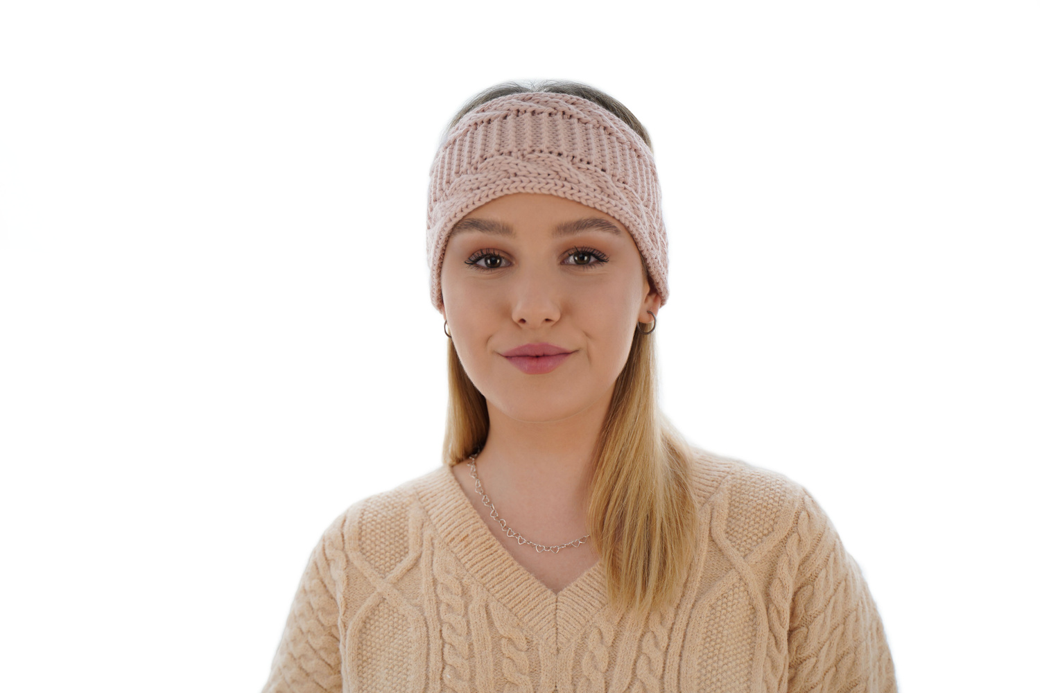 Dam vinter pannband, beige, Bera