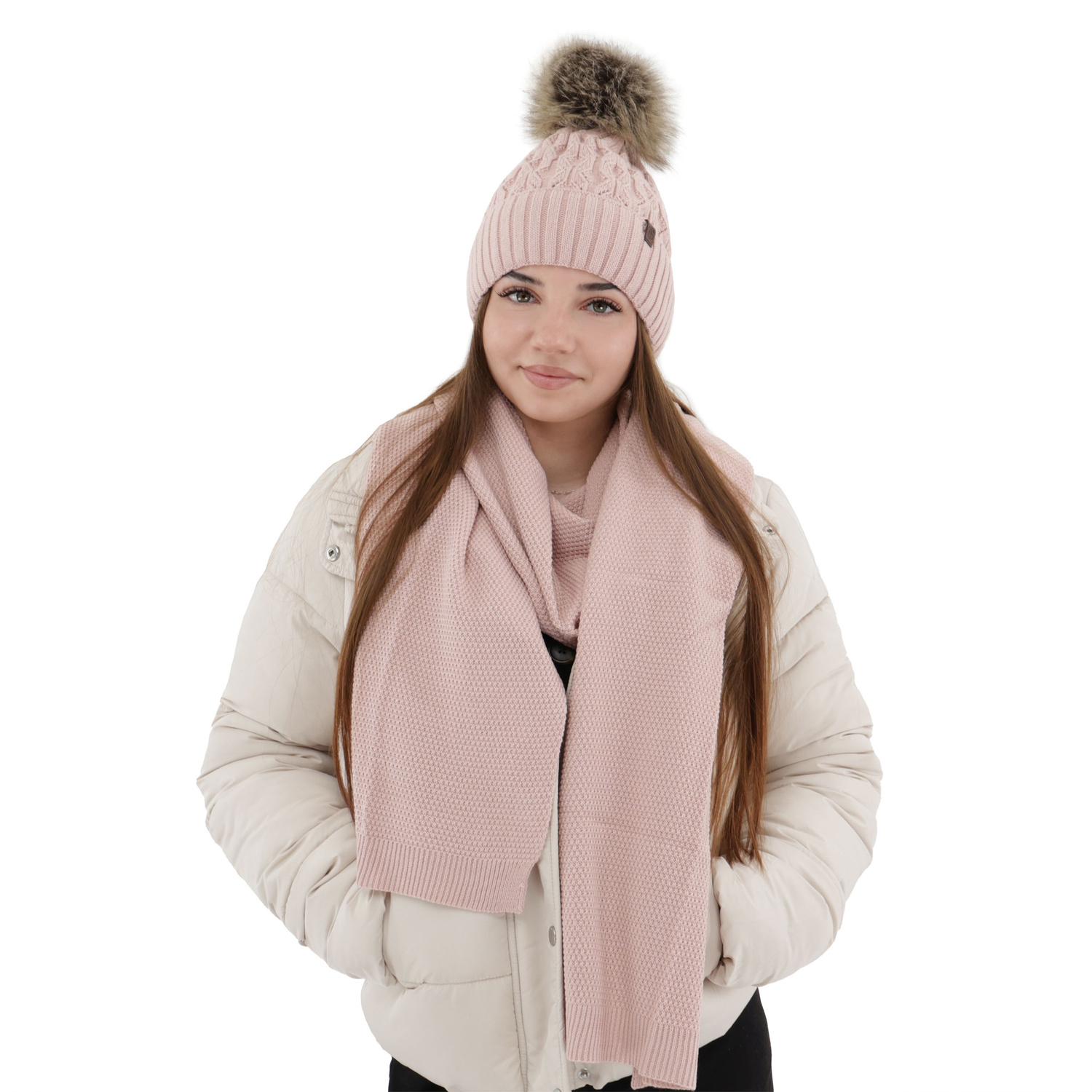 Dam vinter halsduk, rosa, Agora