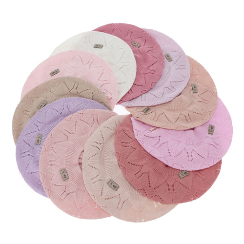 Flicka höst/vår beret, rosa, Liveria