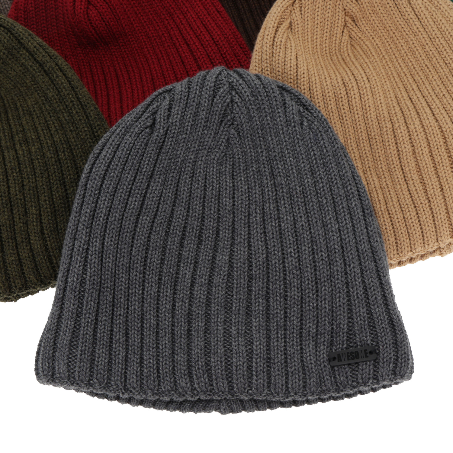 Herr vintermössa, khaki, med merinull, Adagio