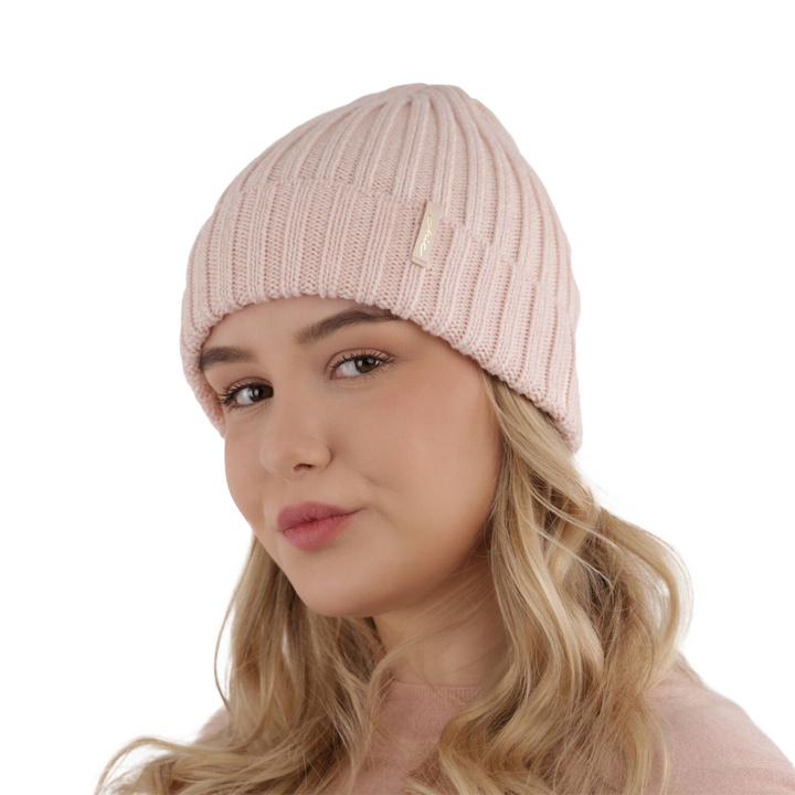 Dam vintermössa, rosa, med merinull, Missi