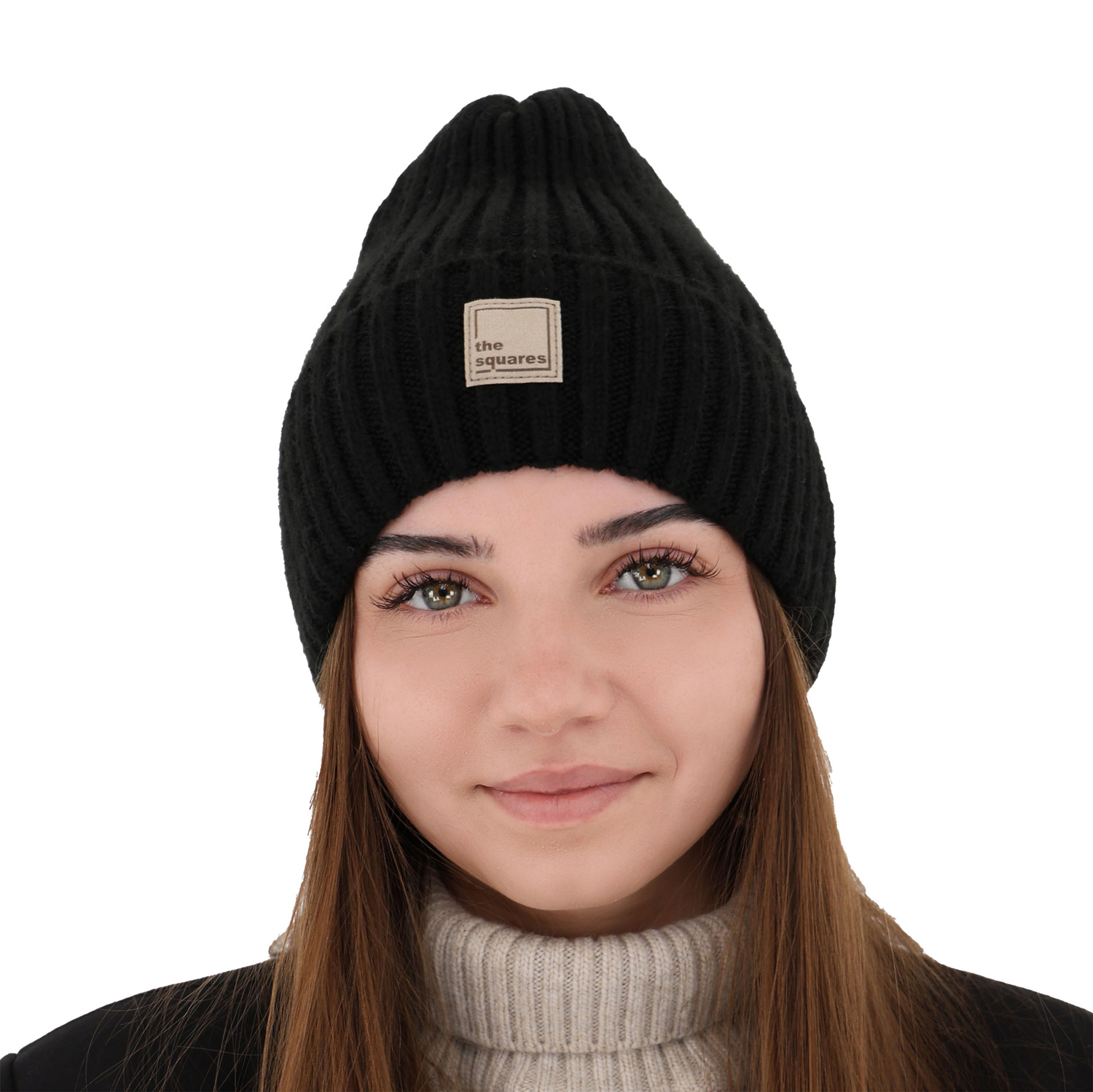 Dam vintermössa, mörkgrå, med merinull, Benedetta
