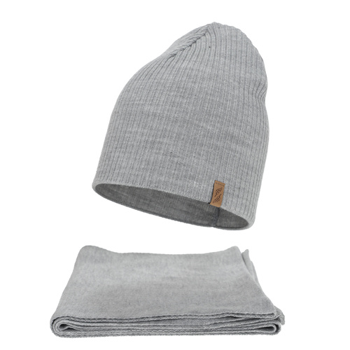 Dam vinter set: mössa och halsduk, rosa, Fena