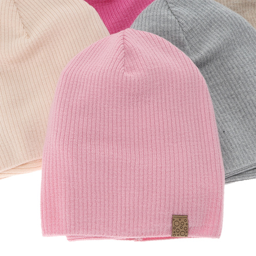 Flicka höst/vår set: mössa och halsduk, vit, 100% Merino Ull, Ricona