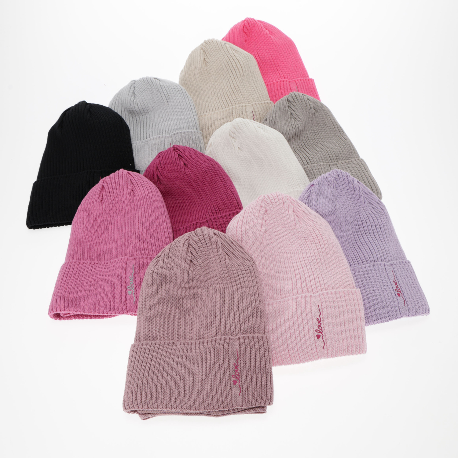 Flicka höst/vår set: mössa och tubhalsduk, svart, med bomull, Elvara