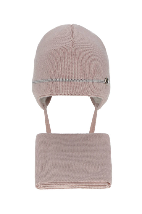 Flicka vinter set: mössa och halsduk, rosa, Elina