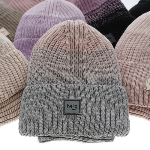 Flicka vinter set: mössa och halsduk, beige, Tasha