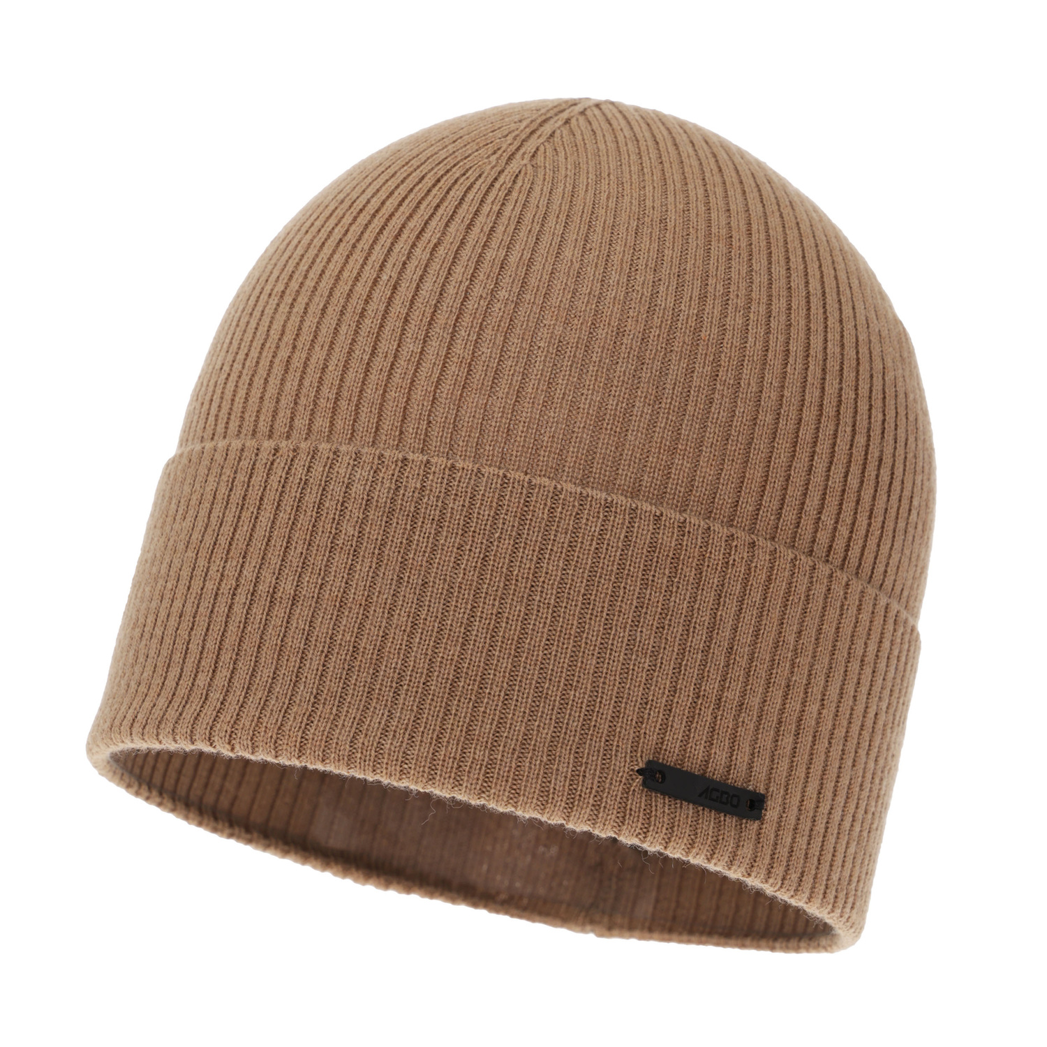 Herr höst/vår mössa, camel, 100% Merino Ull, Fleur
