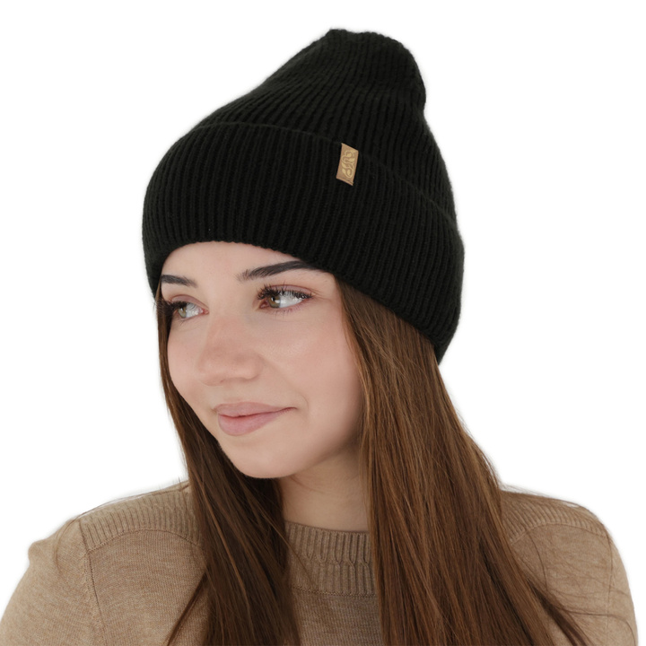 Dam vintermössa, svart, med merinull, Tahoe