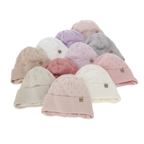 Flicka höst/vår mössa, rosa, med knytband, Froya