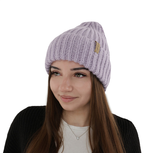 Dam vintermössa, beige, med merinull, Caro