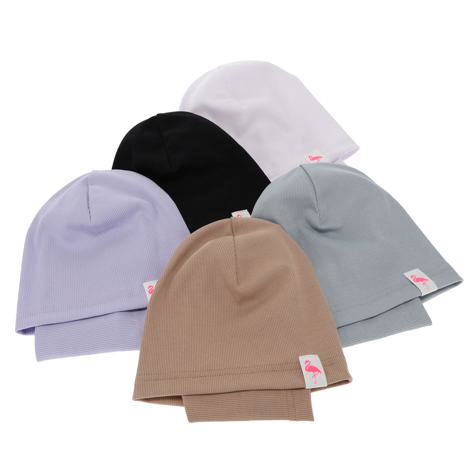 Flicka höst/vår set: mössa och halsduk, grå, bomull, Rumilla