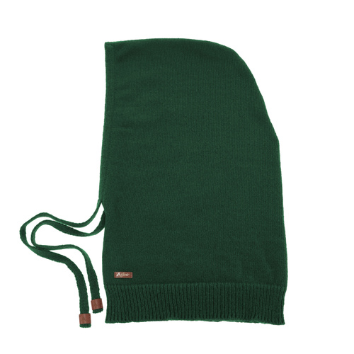 Dam vinter balaclava, grön, med merinull, Elizabeth