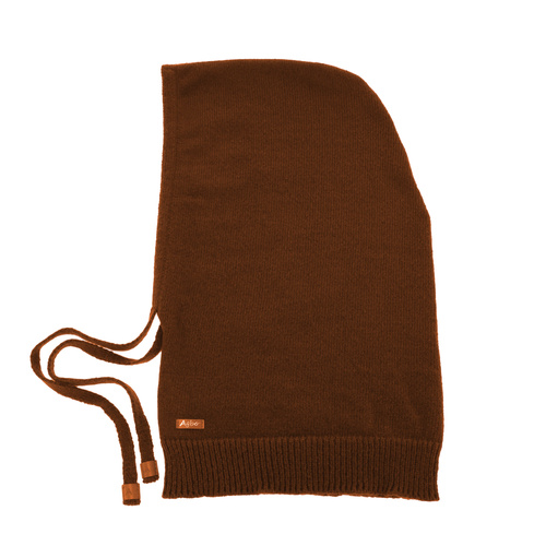 Dam vinter balaclava, brun, med merinull, Elizabeth