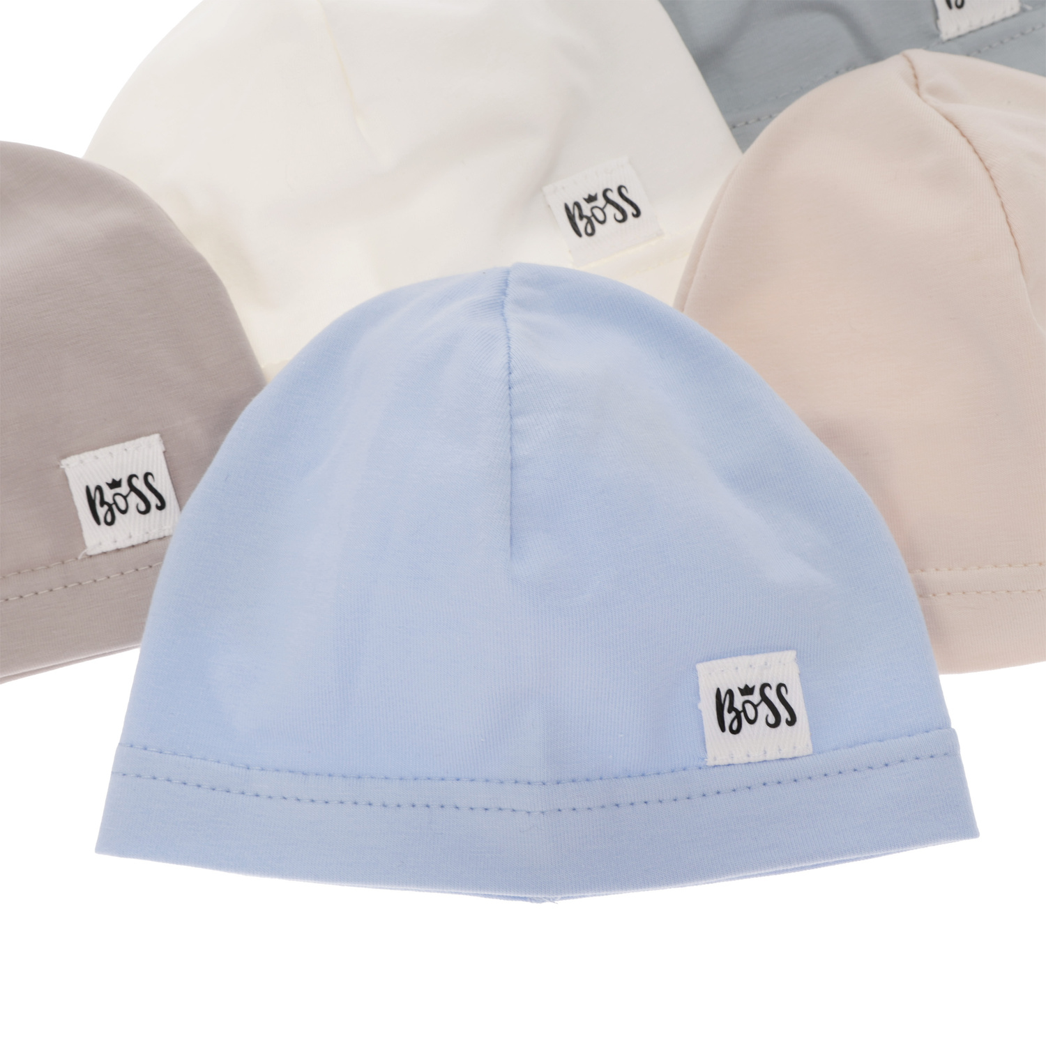 Pojke höst/vår mössa, mörk beige, bomull, Niki