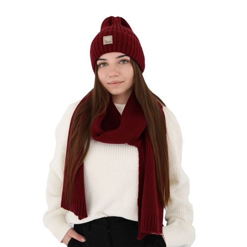 Dam vintermössa, mörkgrå, med merinull, Benedetta