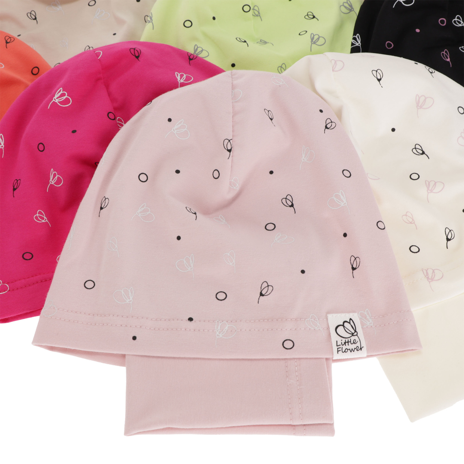 Flicka höst/vår set: mössa och tubhalsduk, rosa, fodrad med bomull, Fiora