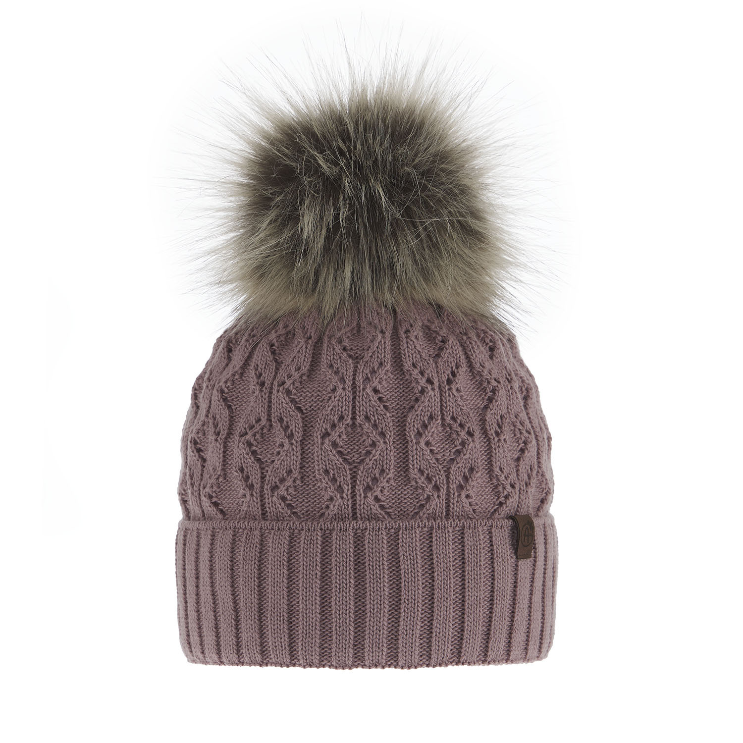 Dam vintermössa, wrzosowa, med pompom, Katty