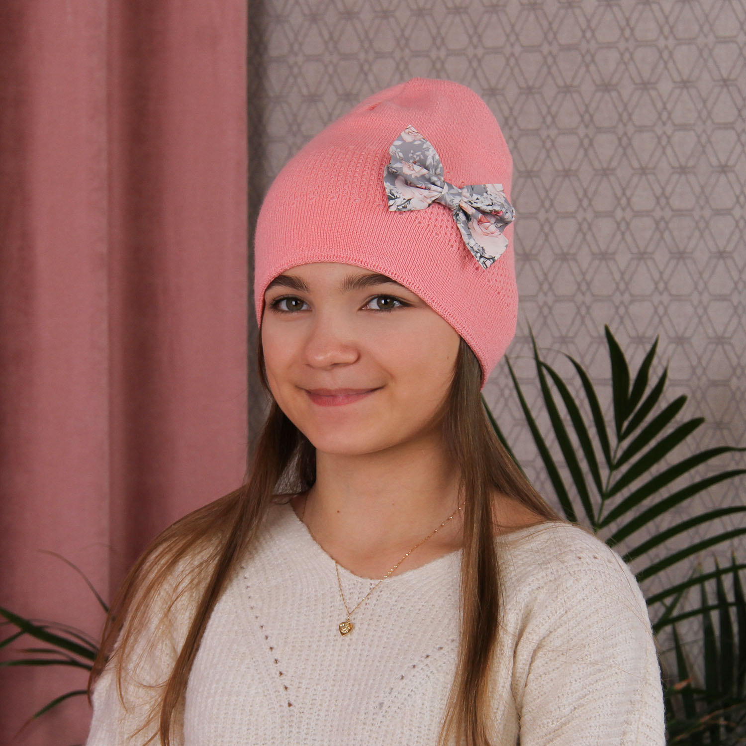 Flicka vinter/höst mössa, rosa, Kleo