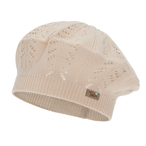 Flicka höst/vår beret, beige, Kevira