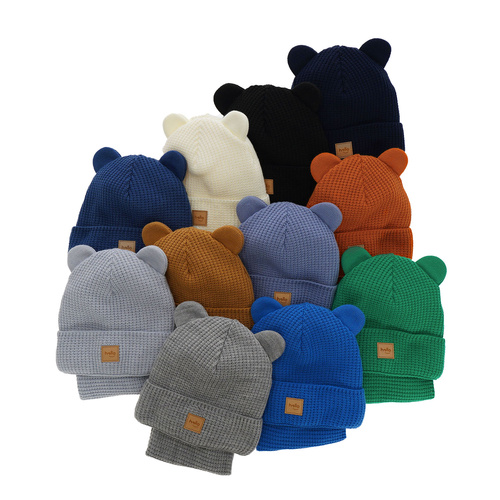 Pojke vinter set: mössa och tubhalsduk, orange, med pompom, Michael
