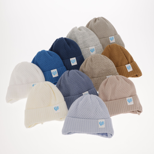 Pojke höst/vår mössa, beige, med knytband, Galvani