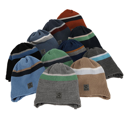 Pojke höst/vår mössa, orange, med knytband, Oliver