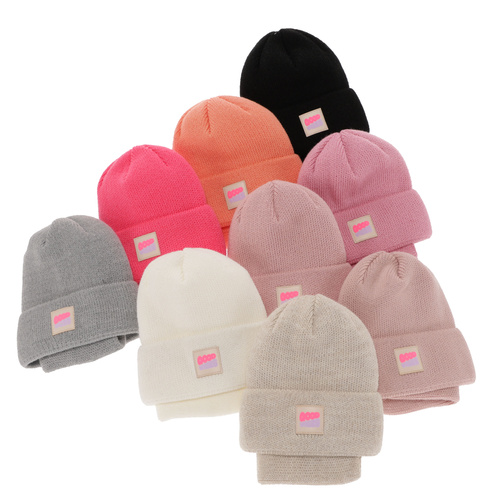 Flicka vinter set: mössa och tubhalsduk, beige, Josephin