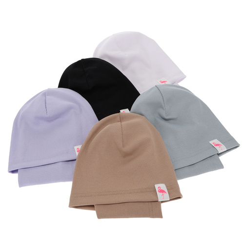 Flicka höst/vår set: mössa och halsduk, bomull, vit, Rumilla