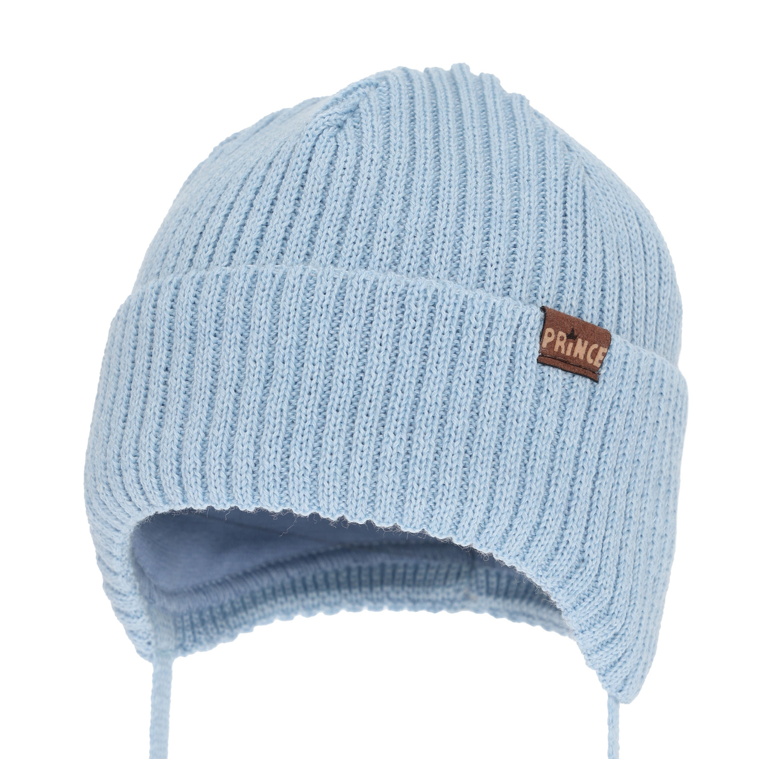 Pojke vintermössa, med knytband, med merinull, ljusblå, Puser