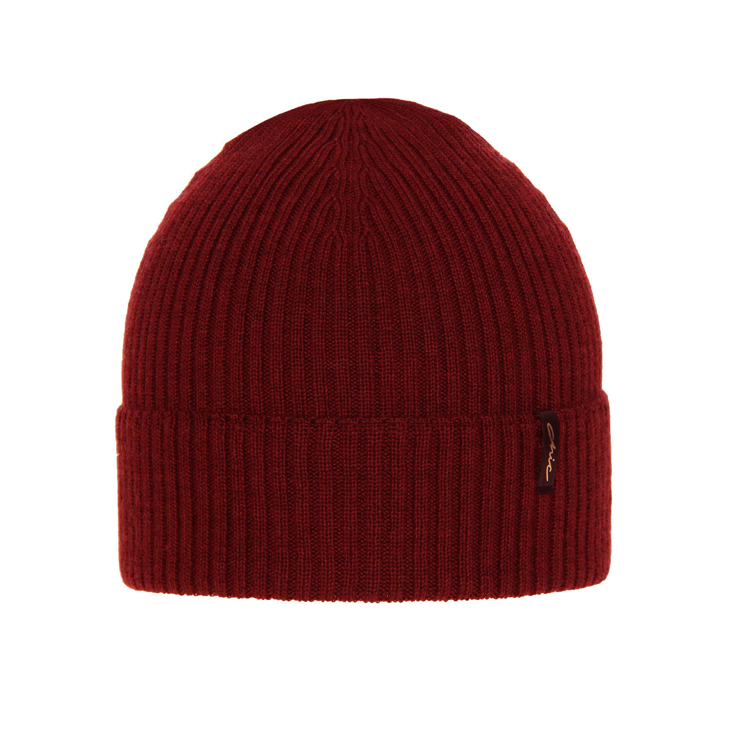 Dam vintermössa, bordeaux, 100% Merino Ull, Megan